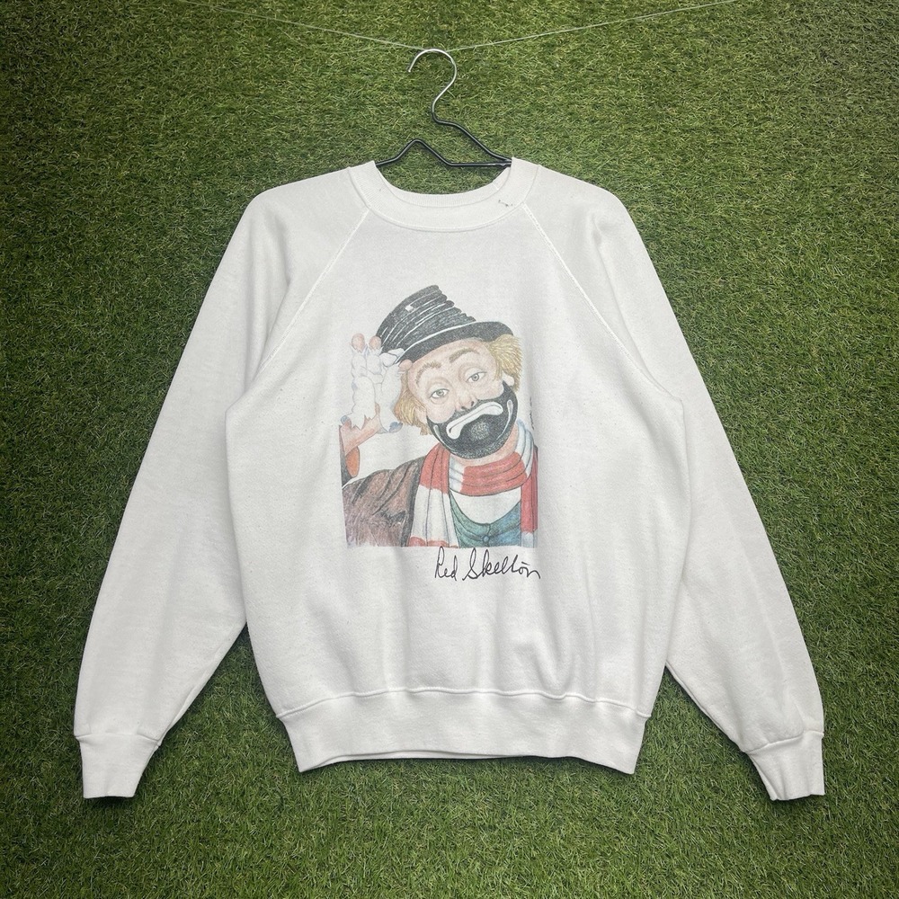 Red Skelton Freddie the Freeloader Sweatshirt Mens Large Hobo Clown Vintage 90s